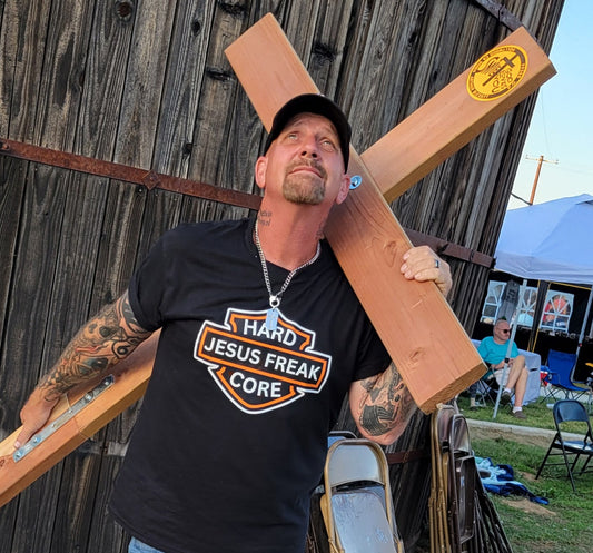 Hard Core Jesus Freak Biker Shirt