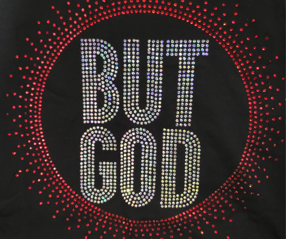 But God Rhinestone Soft Cotton Tee