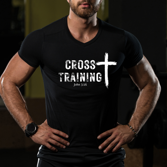 Cross Training Soft Cotton Tee, Workout, Gym, Faith Based, HIIT, Fitness, Ministry