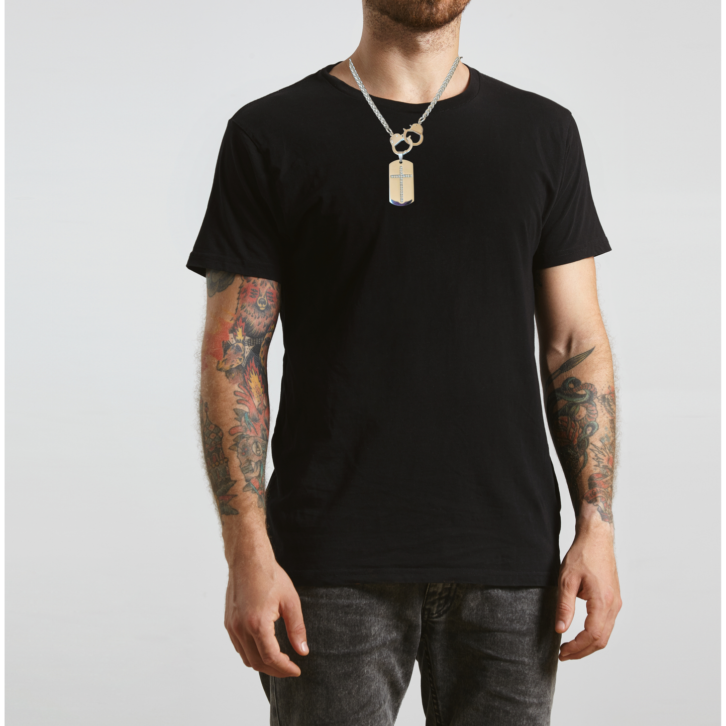 Cuffed 2 the Cross Necklace