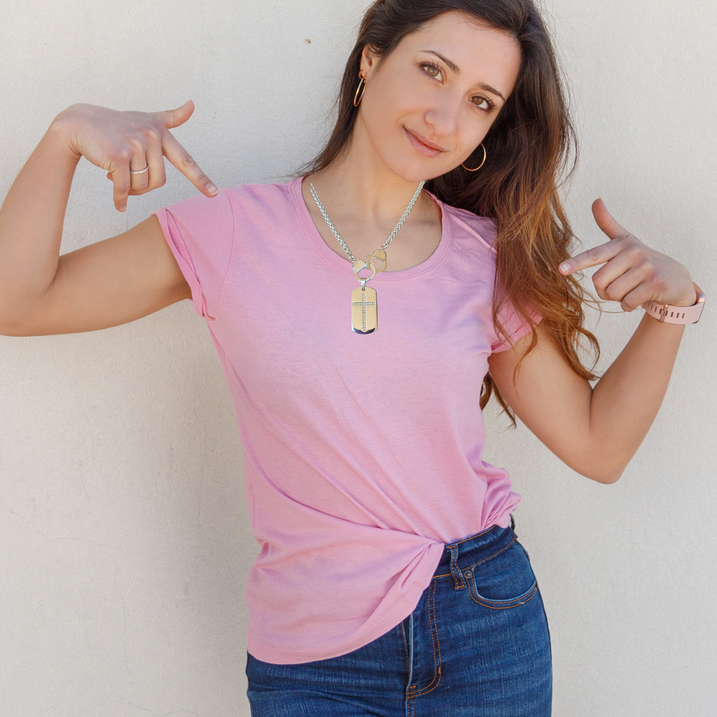 Cuffed 2 the Cross Necklace