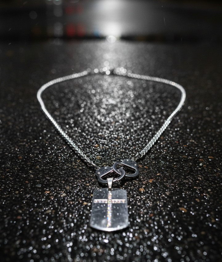 Cuffed 2 the Cross Necklace 100% Stainless Steel working handcuffs