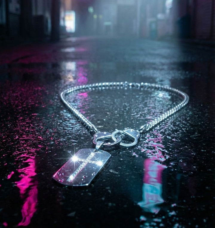 Cuffed 2 the Cross Necklace 100% Stainless Steel working handcuffs