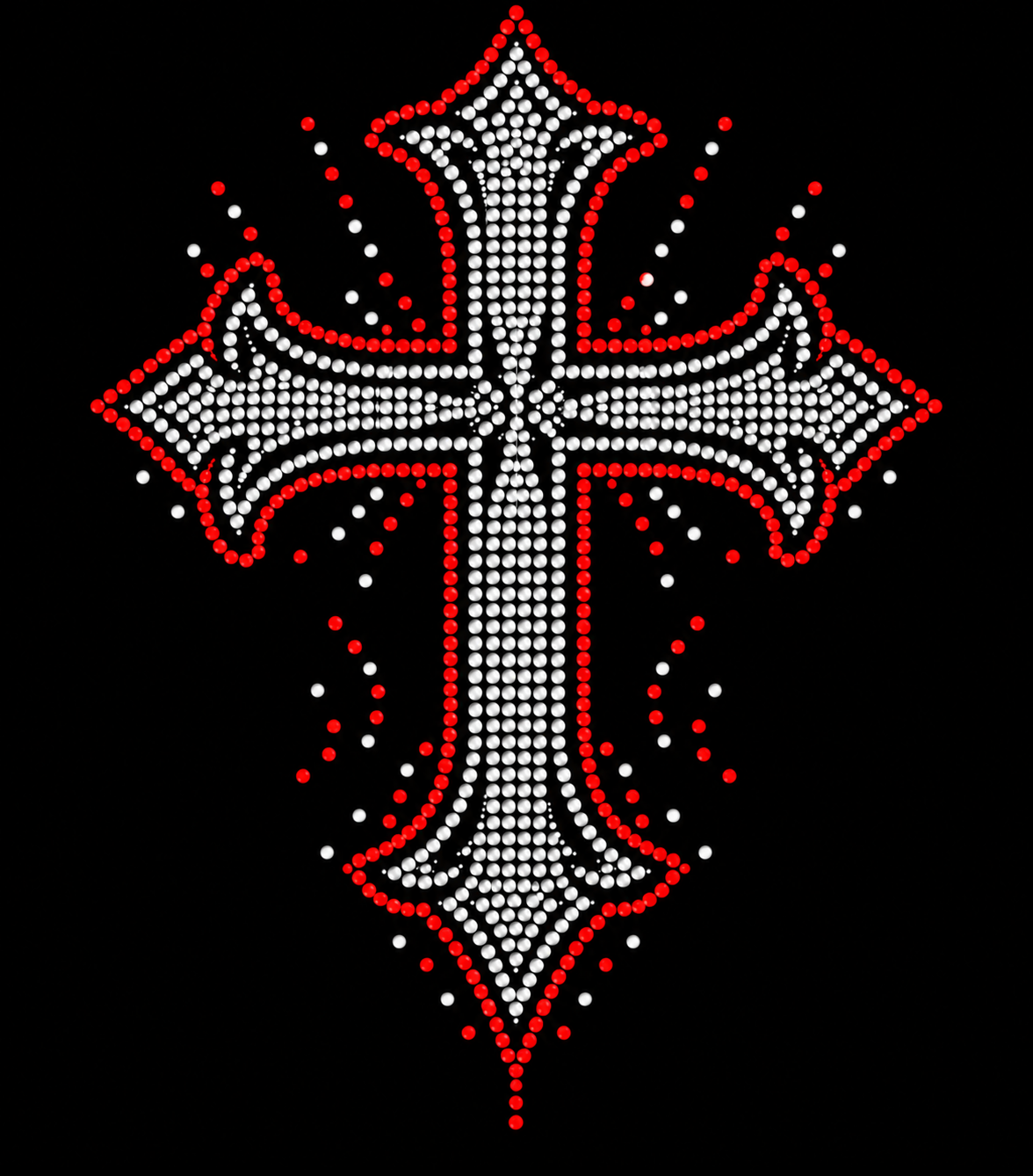 Victory in Jesus Double-Sided Rhinestone Tee 3,500+ Rhinestones